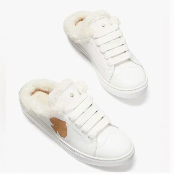 Kate Spade Fez Mule Winter Lace Up Lined Sneakers - Picture 3 of 10